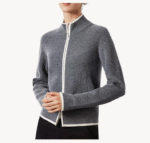 Custom Basic Long Sleeve Half Turtle Neck Cashmere Sweater Cardigan Knitted Winter Sweater for Woman - Image 2