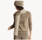 NARI Oem Service Custom Logo Fashion Winter V Neck Cashmere Blank Knitted Casual Plain Pullover Sweaters for Women