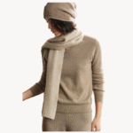 NARI Oem Service Custom Logo Fashion Winter V Neck Cashmere Blank Knitted Casual Plain Pullover Sweaters for Women