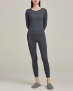 NR Inner Mongolia's 2025 Pure Cashmere Slim-Fit High Waist Winter Pants Breathable Straight Leg Stomp Leggings for Women - Image 2