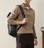 High Quality Men's Winter Cashmere Pullover Solid Thick Turtleneck 1/4 Zip Warm Knitwear Tops Anti-Wrinkle Breathable Sweater - Image 2