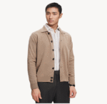 NARI Men's Winter Highly Trendy Garments Single Breasted Chunky Knitted Cashmere Cardigan with Lapel Fine Cashmere Clothing - Image 2