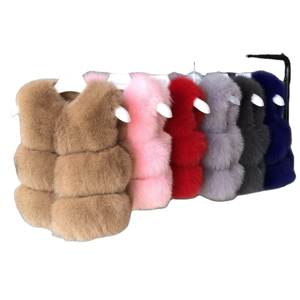 Ha3fe1d3afcb748d19737c2641b5a3f3br Wholesale Kid Autumn Genuine Fluffy Fox Fur Gilet Custom Boys Girls Custom Winter Real Fur Baby Vests - Image 1