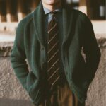 New Designer Men's Manufacturing Fashion Sweater Cardigan High-End Business Style Cashmere Lapel Rib Knit Cardigan with Buttons - Image 3