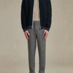 Luxury Classic 100% Cashmere Men's Cardigan Sweaters Business Style Full Zip up Turnover Collar Cashmere Jacket Coat for Winter